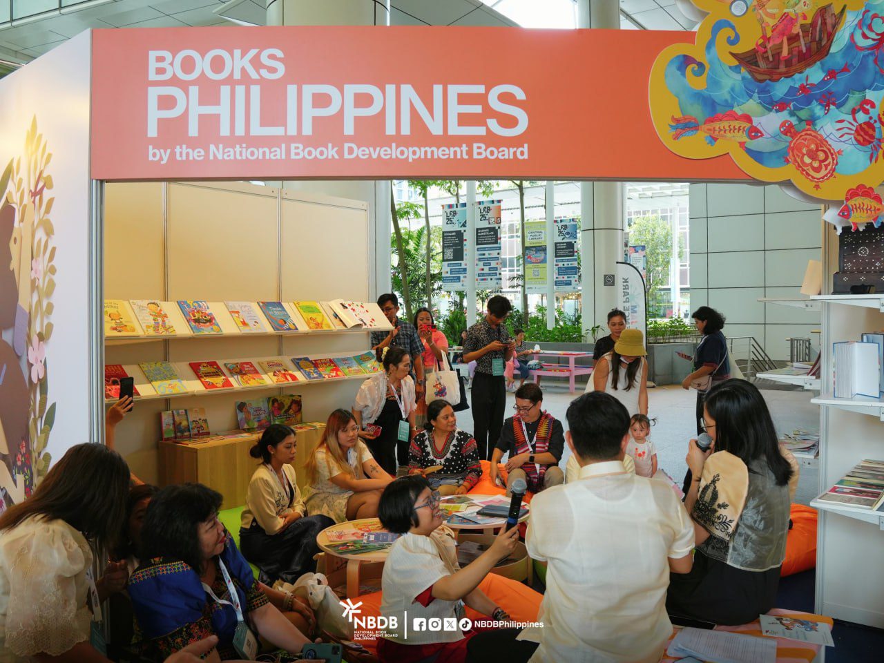 Philippine’s country stand at the National Library Singapore for AFCC 2024. Photo from the National Book Development Board Philippines.